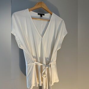 Banana Republic cream wrap top